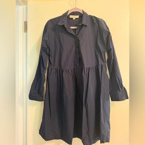 LOFT Dark Blue Long Sleeve Dress